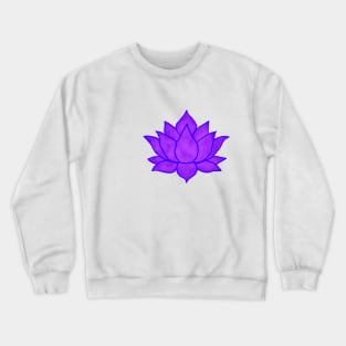 Pink water color lotus flower Crewneck Sweatshirt